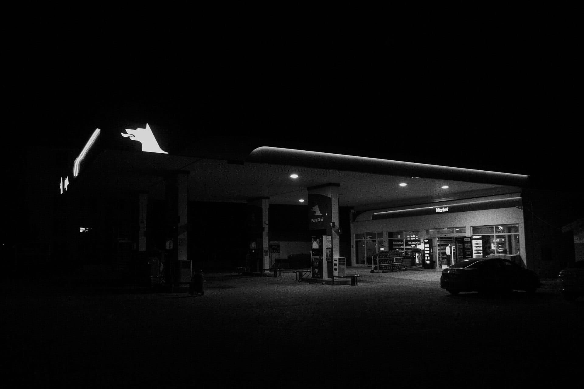 Gas station background